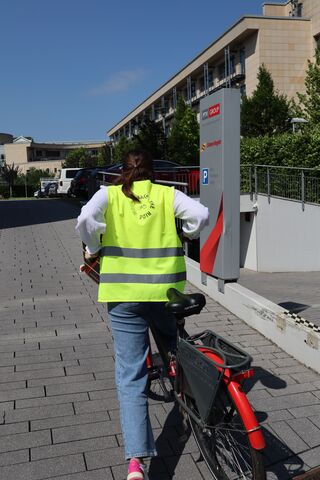 PTV Employees with bike